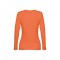 THC BUCHAREST WOMEN. T-shirt da donna sfiancata a maniche lunghe in cotone - Terracotta