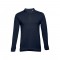 THC BERN. Polo da uomo a maniche lunghe in cotone cardato - Blu