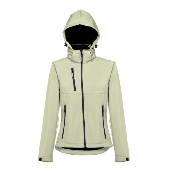 THC ZAGREB WOMEN. Giacca softshell da donna sfiancata - Verde pastello