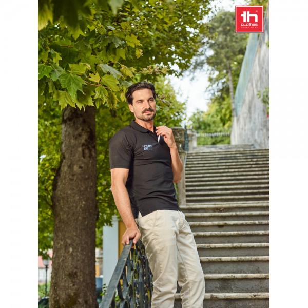THC DYNAMIC. Polo tecnica da uomo - Nero