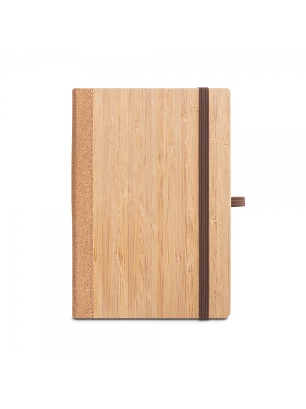 ORWELL. Block notes A5 in bambù e fogli in sughero con pagine a righe ORWELL. Block notes A5 in bambù e fogli in sughero con pagine a righe