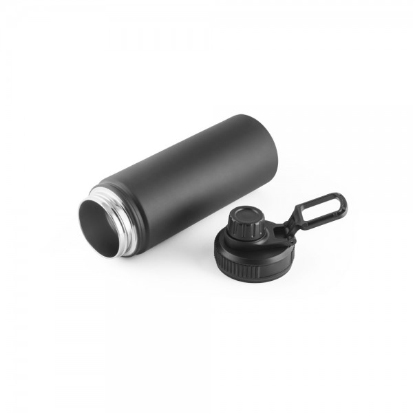 FEDERER. Borraccia in acciaio inox riciclato al 90% (570 mL) - Nero