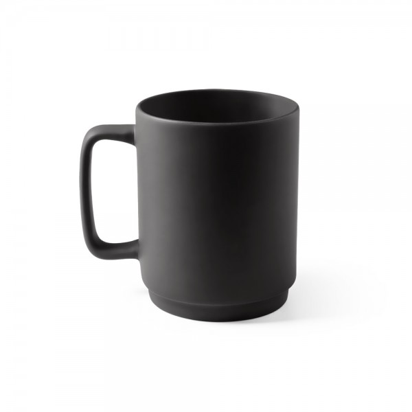 MIGHTY. Tazza in ceramica con corpo cilindrico 330 mL - Nero