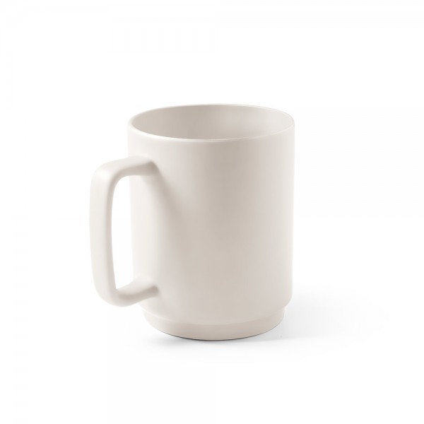 MIGHTY. Tazza in ceramica con corpo cilindrico 330 mL - Nero