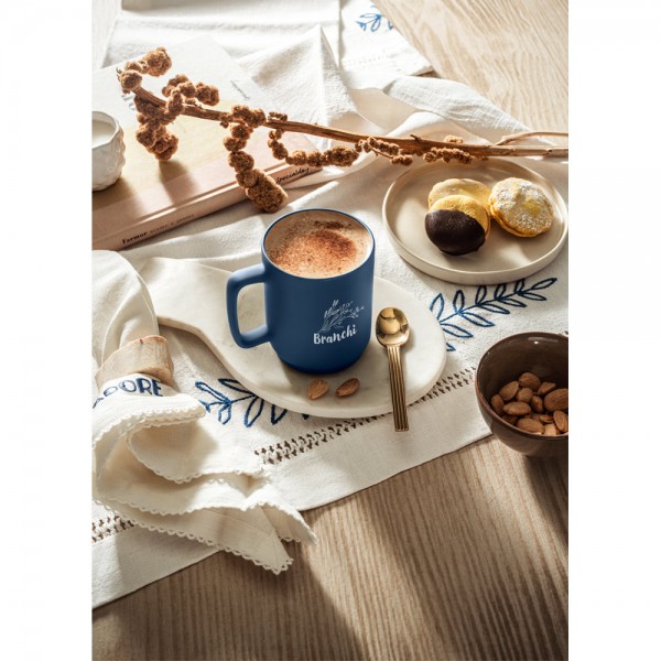 MIGHTY. Tazza in ceramica con corpo cilindrico 330 mL - Nero