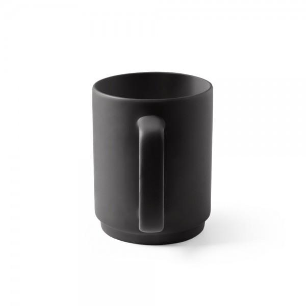 MIGHTY. Tazza in ceramica con corpo cilindrico 330 mL - Nero