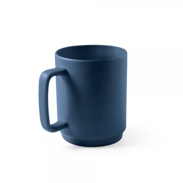 MIGHTY. Tazza in ceramica con corpo cilindrico 330 mL - Nero