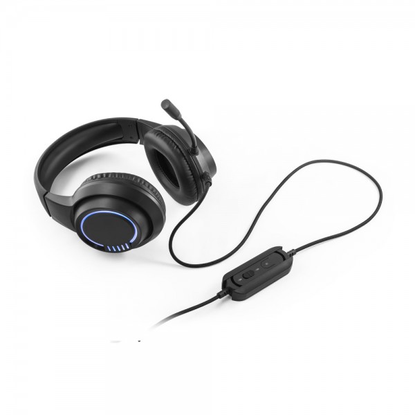 Thorne Headset RGB. Cuffie in ABS con cavo da 2 m, microfono e luci LED RGB