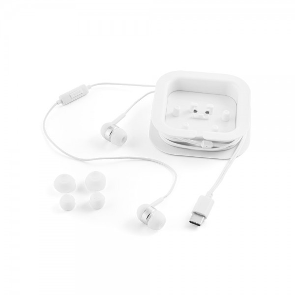 PRESLEY. Auricolari con cavo USB-C da 1.2 metri e microfono integrato in ABS