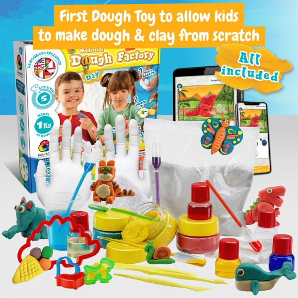 Modeling Dough Factory Kit II. Gioco educativo fornito con una borsa regalo pieghevole in 190T