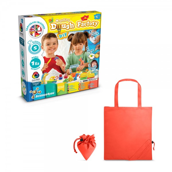 Modeling Dough Factory Kit II. Gioco educativo fornito con una borsa regalo pieghevole in 190T
