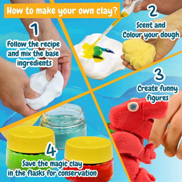 Modeling Dough Factory Kit III. Gioco educativo fornito con un sacchetto regalo in carta kraft (100 g/m²)