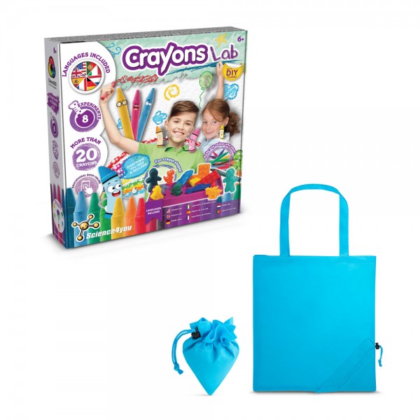 Crayon Factory Kit II. Gioco educativo fornito con una borsa regalo pieghevole in 190T