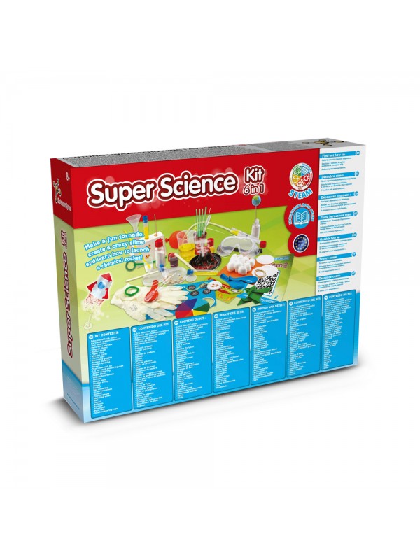 6 in 1 Super Science Kit II. Kit educativo fornito con un sacchetto regalo in carta kraft (100 g/m²) 6 in 1 Super Science Kit II. Kit educativo fornito con un sacchetto regalo in carta kraft (100 g/m²)