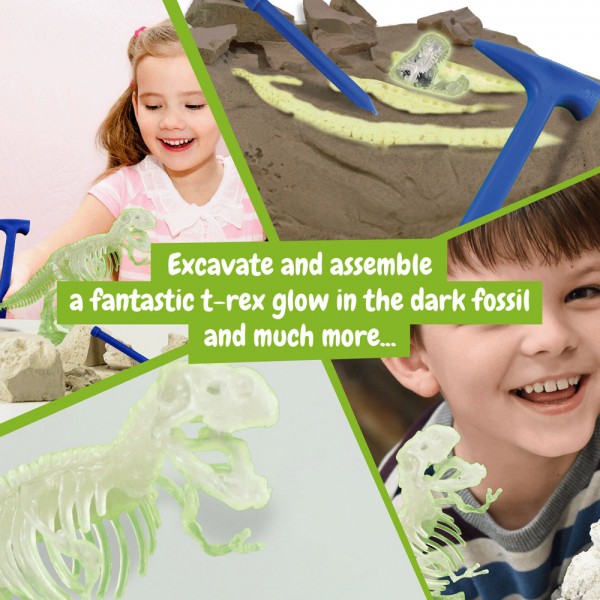 Fossil Excavation Kit II. Gioco educativo fornito con un sacchetto regalo in carta kraft (90 g/m²), realizzato con materiale certificato FSC™ e altri materiali controllati
