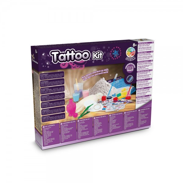 Tattoo Factory Kit II. Gioco educativo fornito con un sacchetto regalo in carta kraft (100 g/m²)