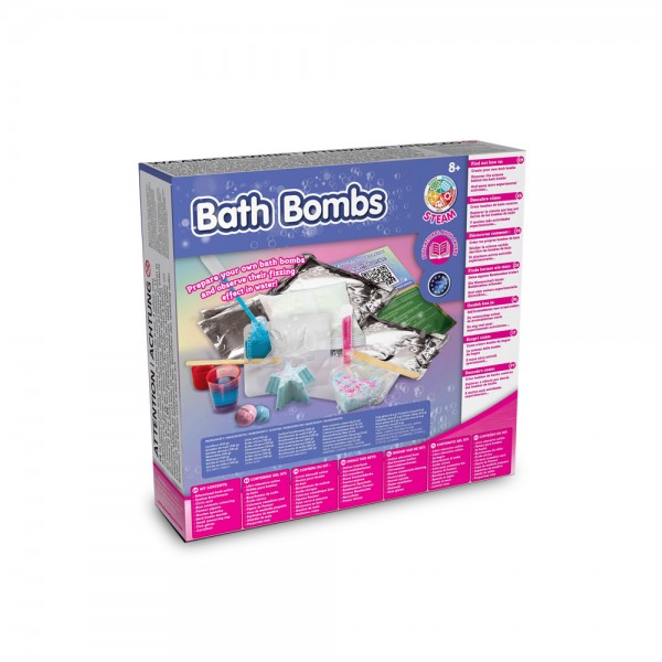 Bath Bombs Kit II. Giocattolo educativo fornito con un sacchetto regalo in carta kraft (90 g/m²), realizzato con materiale certificato FSC™ e altri materiali controllati