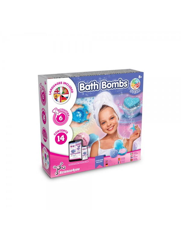 Bath Bombs Kit IV. Giocattolo educativo fornito con un sacchetto regalo in tessuto non tessuto (80 g/m²) Bath Bombs Kit IV. Giocattolo educativo fornito con un sacchetto regalo in tessuto non tessuto (80 g/m²)