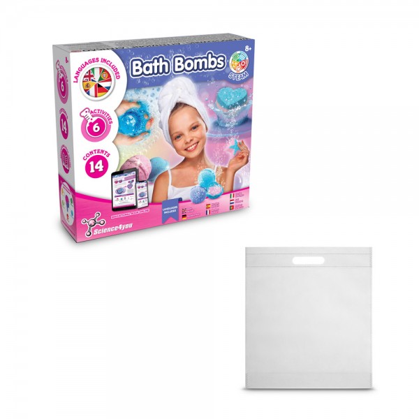 Bath Bombs Kit IV. Giocattolo educativo fornito con un sacchetto regalo in tessuto non tessuto (80 g/m²)