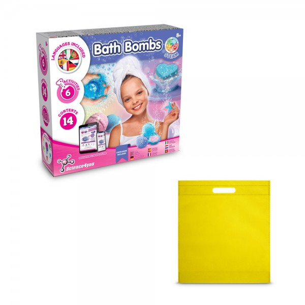 Bath Bombs Kit IV. Giocattolo educativo fornito con un sacchetto regalo in tessuto non tessuto (80 g/m²)