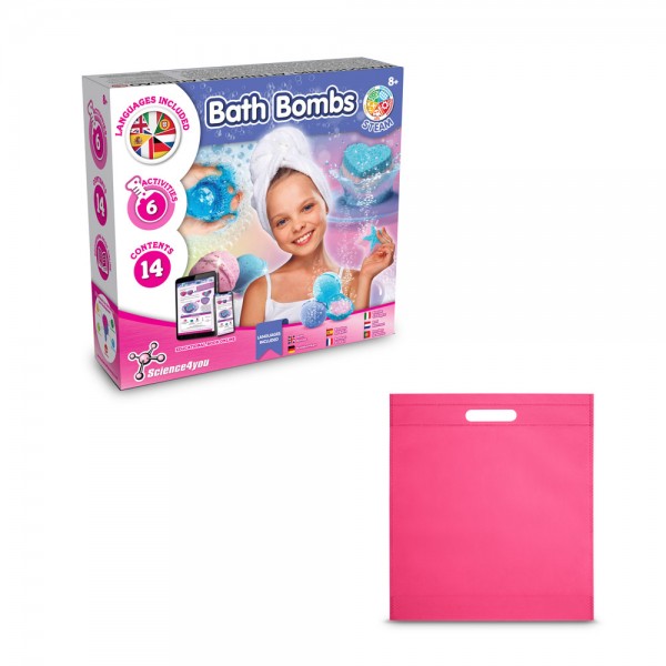 Bath Bombs Kit IV. Giocattolo educativo fornito con un sacchetto regalo in tessuto non tessuto (80 g/m²)