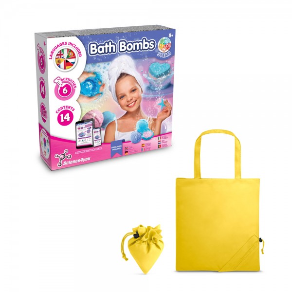 Bath Bombs Kit V. Giocattolo educativo fornito con una borsa regalo pieghevole in 190T