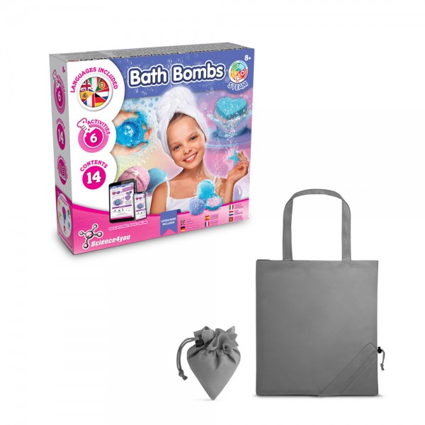 Bath Bombs Kit V. Giocattolo educativo fornito con una borsa regalo pieghevole in 190T