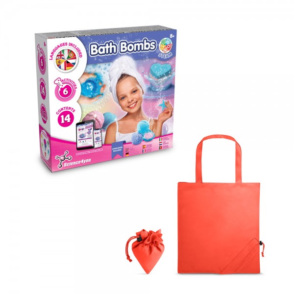 Bath Bombs Kit V. Giocattolo educativo fornito con una borsa regalo pieghevole in 190T