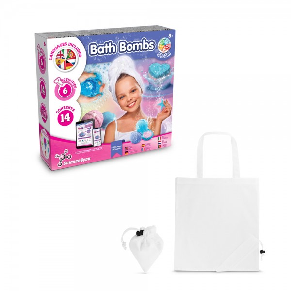 Bath Bombs Kit V. Giocattolo educativo fornito con una borsa regalo pieghevole in 190T