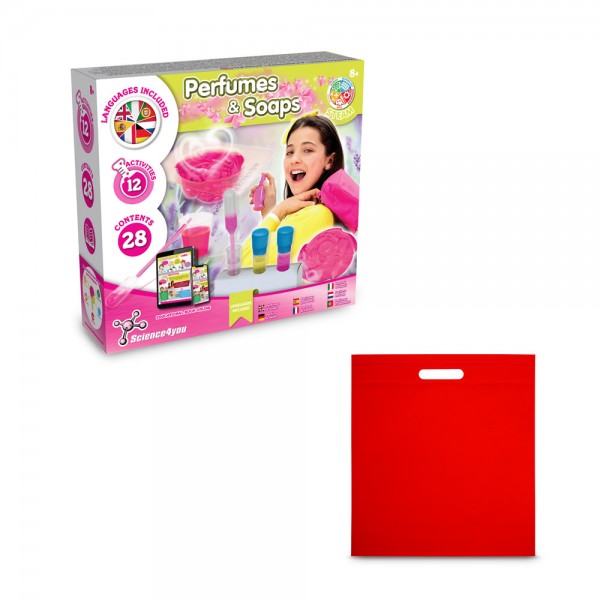 Perfume & Soap Factory Kit IV. Gioco educativo fornito con un sacchetto regalo in tessuto non tessuto (80 g/m²)