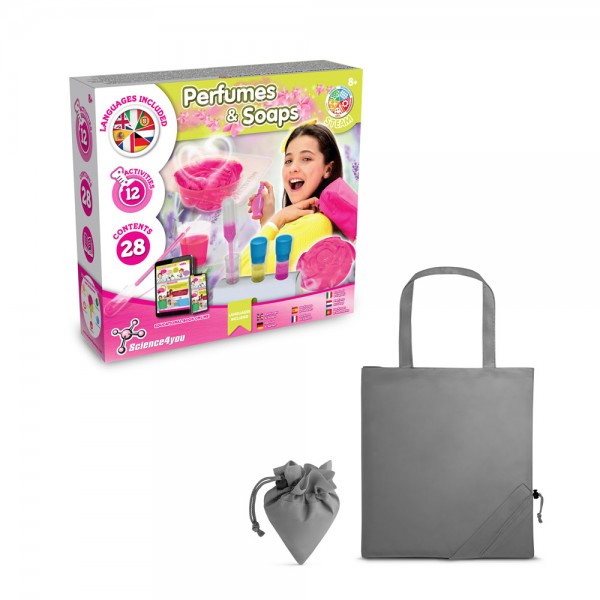 Perfume & Soap Factory Kit V. Gioco educativo fornito con una borsa regalo pieghevole in 190T