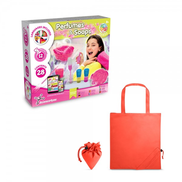 Perfume & Soap Factory Kit V. Gioco educativo fornito con una borsa regalo pieghevole in 190T