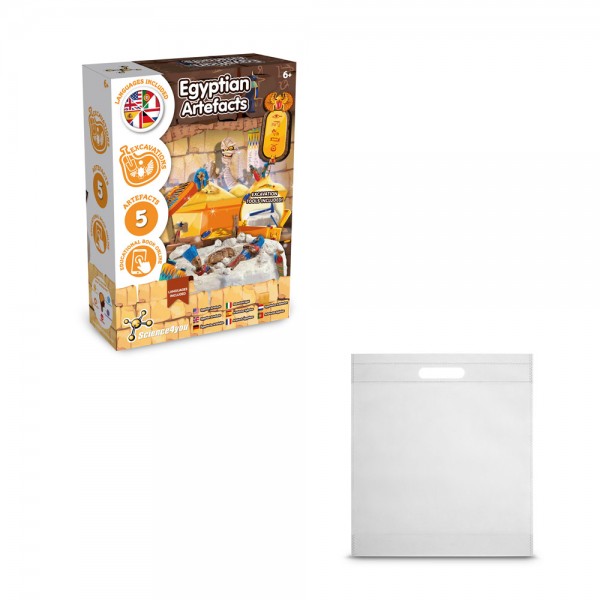Ancient Egypt Excavation Kit IV. Gioco educativo fornito con un sacchetto regalo in tessuto non tessuto (80 g/m²)