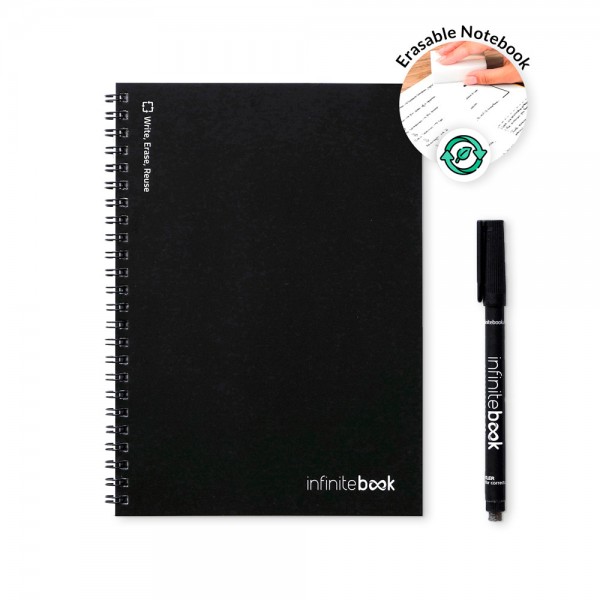 INFINITEBOOK LINED A5. Infinitebook con copertina flessibile e 15 pagine bianche stile lavagna bianca