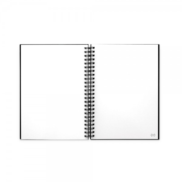 STARTER KIT INFINITE PLANNER A5. Il set include un "Infinity Diary", un kit di pulizia, un pennarello e un porta pennarello