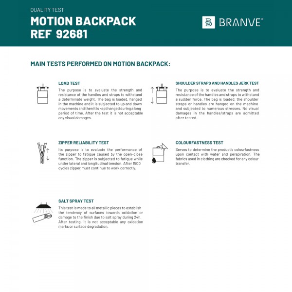 MOTION BACKPACK. Zaino in polipropilene e 600D