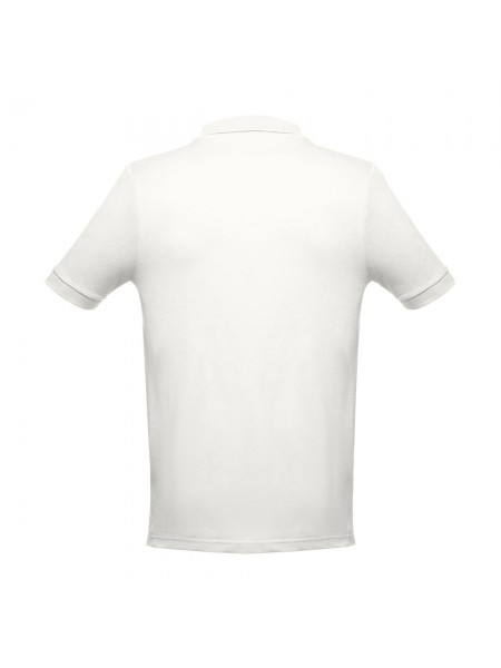 THC ADAM II. Polo da uomo in cotone a maniche corte - Bianco pastello THC ADAM II. Polo da uomo in cotone a maniche corte - Bianco pastello