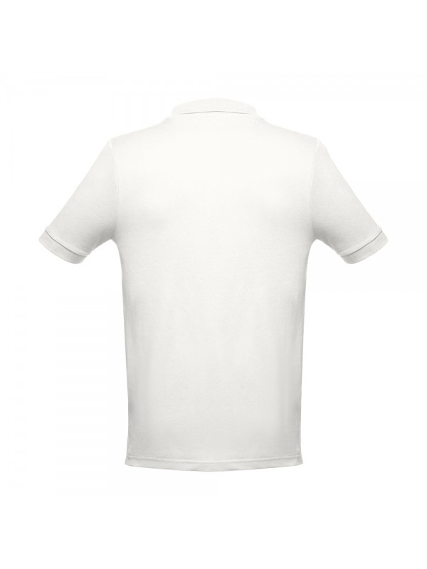 THC ADAM II. Polo da uomo in cotone a maniche corte - Bianco pastello THC ADAM II. Polo da uomo in cotone a maniche corte - Bianco pastello