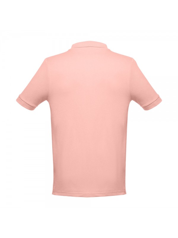 THC ADAM II. Polo da uomo in cotone a maniche corte - Rosso salmone