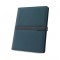 SANDERSON FOLDER. Cartella A4 in PU (riciclato al 50%) con chiusura magnetica e blocco note con pagine a righe