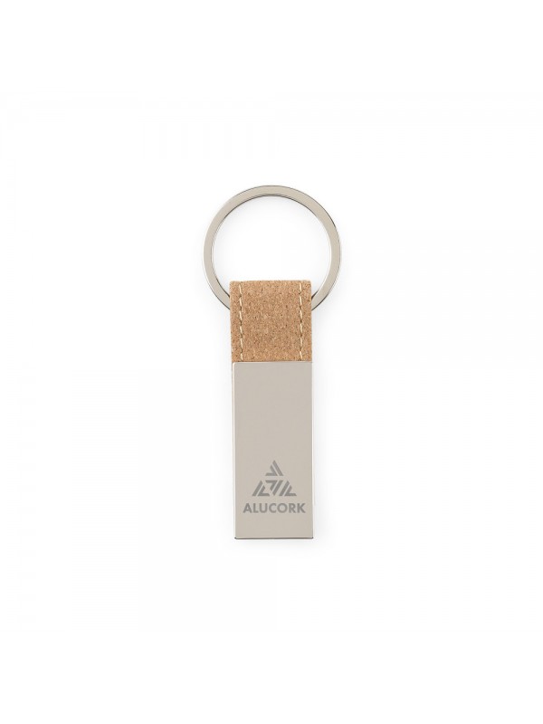 GOSLING. Set composto da un portacarte e da un portachiavi, entrambi in metallo e sughero