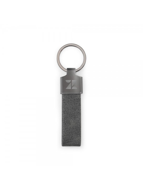 VAUGHN. Set composto da un portacarte e un portachiavi, entrambi in metallo e poliestere riciclato (30% rPET)