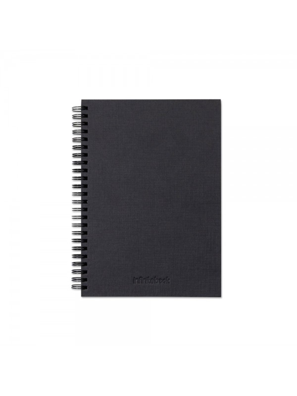 STARTER KIT INFINITEBOOK A5 PLANNER TEXTURE. Set composto da un "Infinitebook" con copertina rigida, 1 kit di pulizia, 1 pennarello e 1 porta pennarello STARTER KIT INFINITEBOOK A5 PLANNER TEXTURE. Set composto da un "Infinitebook" con copertina rigida, 1 kit di pulizia, 1 pennarello e 1 porta pennarello