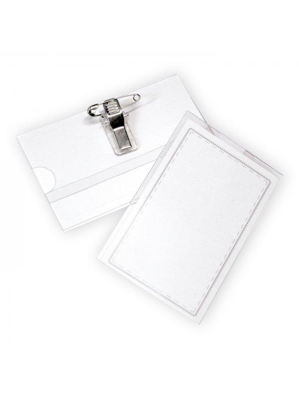 Porta badge spilla e clip