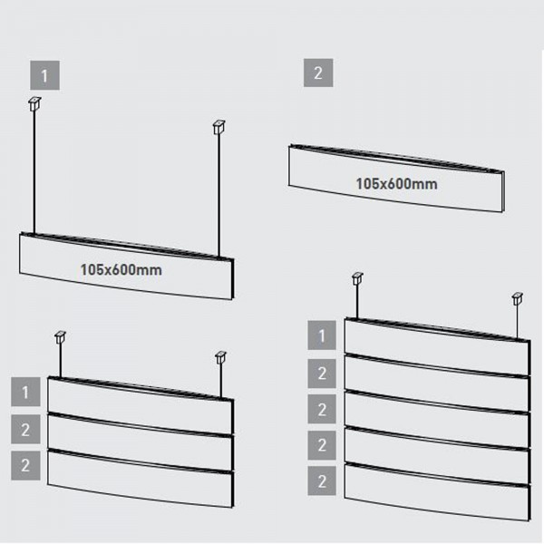 Cartello Segnalatore con fissaggio a soffitto