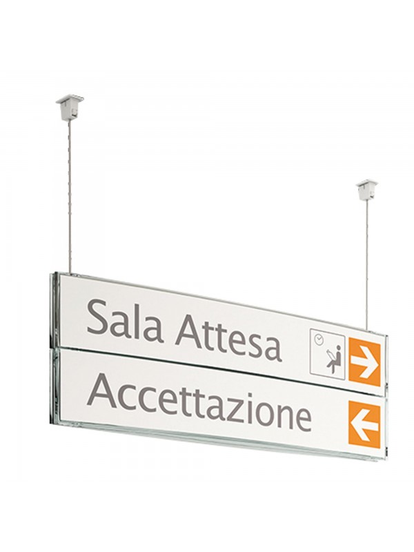 Cartello Segnalatore con fissaggio a soffitto Cartello Segnalatore con fissaggio a soffitto